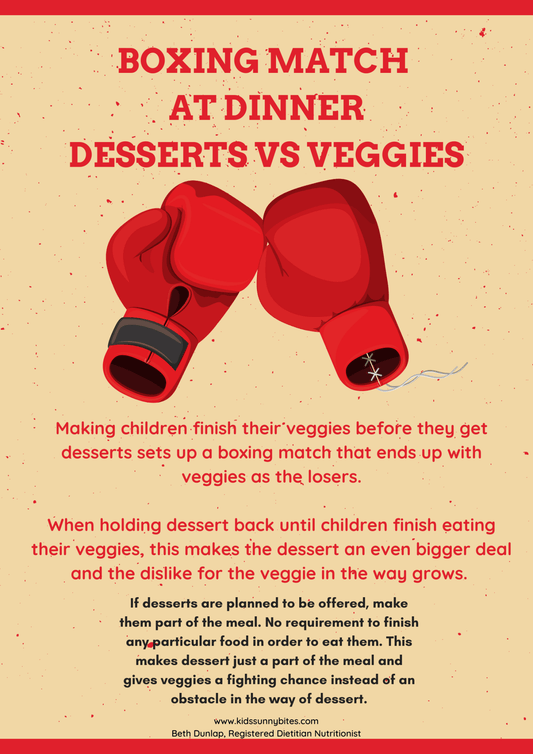 Boxing Match at Dinner: Desserts vs Veggies - Curious Cub Club